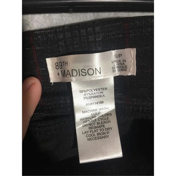 Womens 89th and Madison Leggings Plaid Dark Academia Work Career Professional - Picture 4 of 4